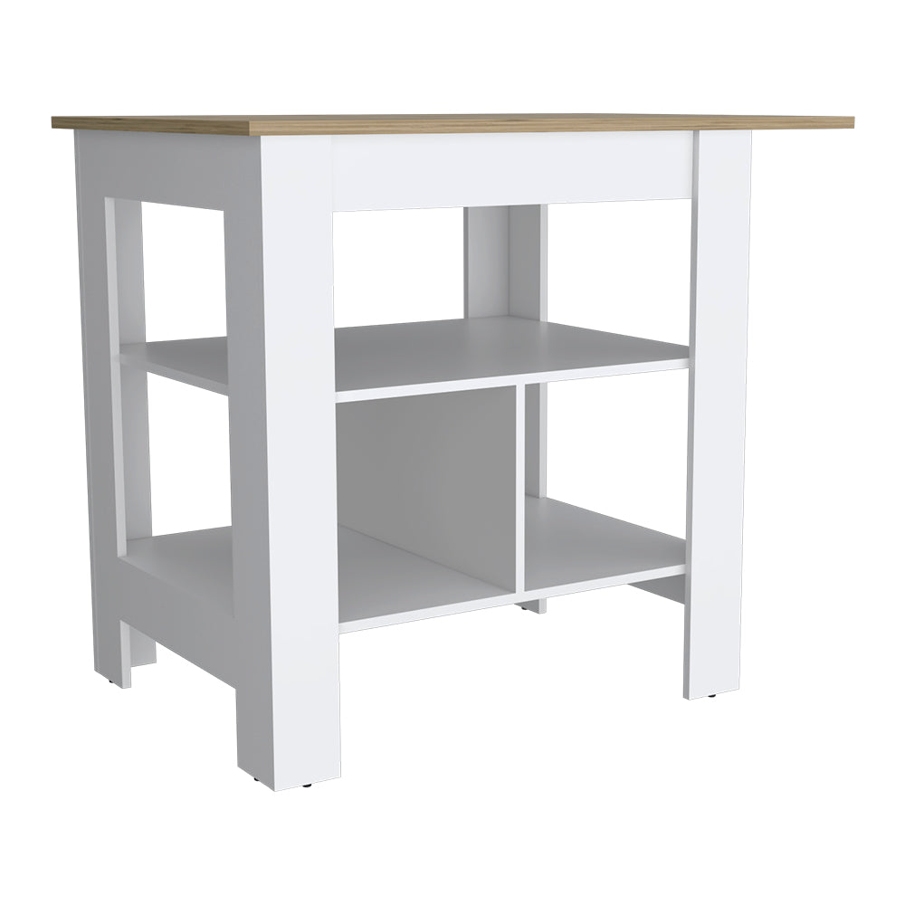 Juego de cocina de 2 piezas Bowie, blanco / roble claro
