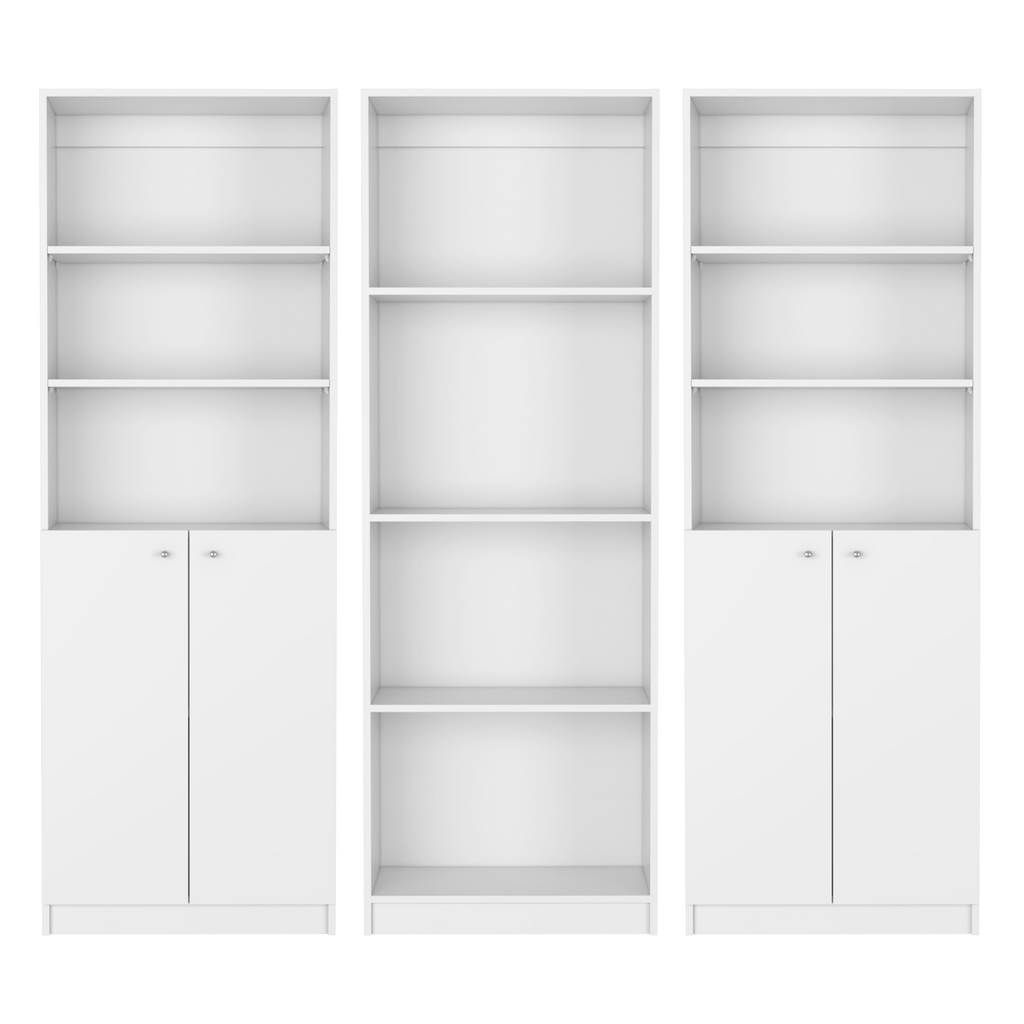 Emery 3 Piece Living Room Set, White