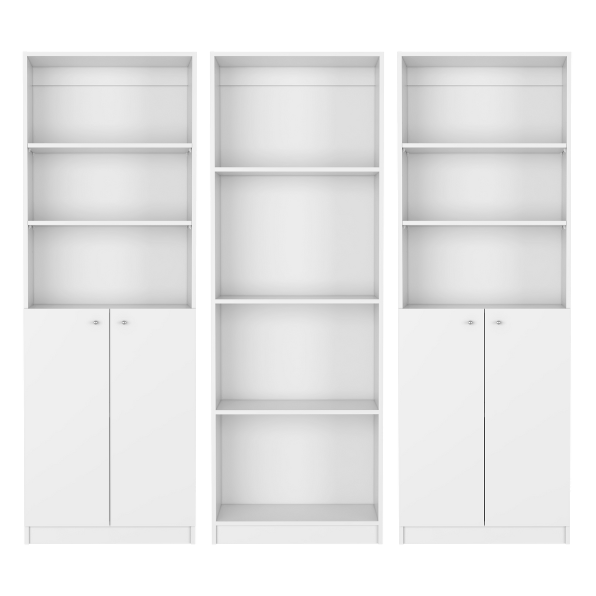 Emery 3 Piece Living Room Set, White