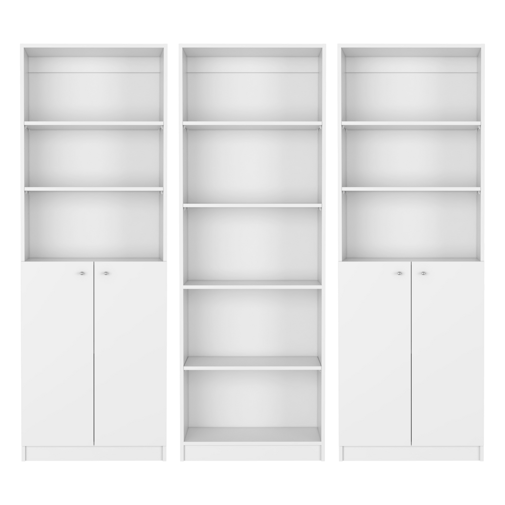 Salina 3 Piece Living Room Set, White