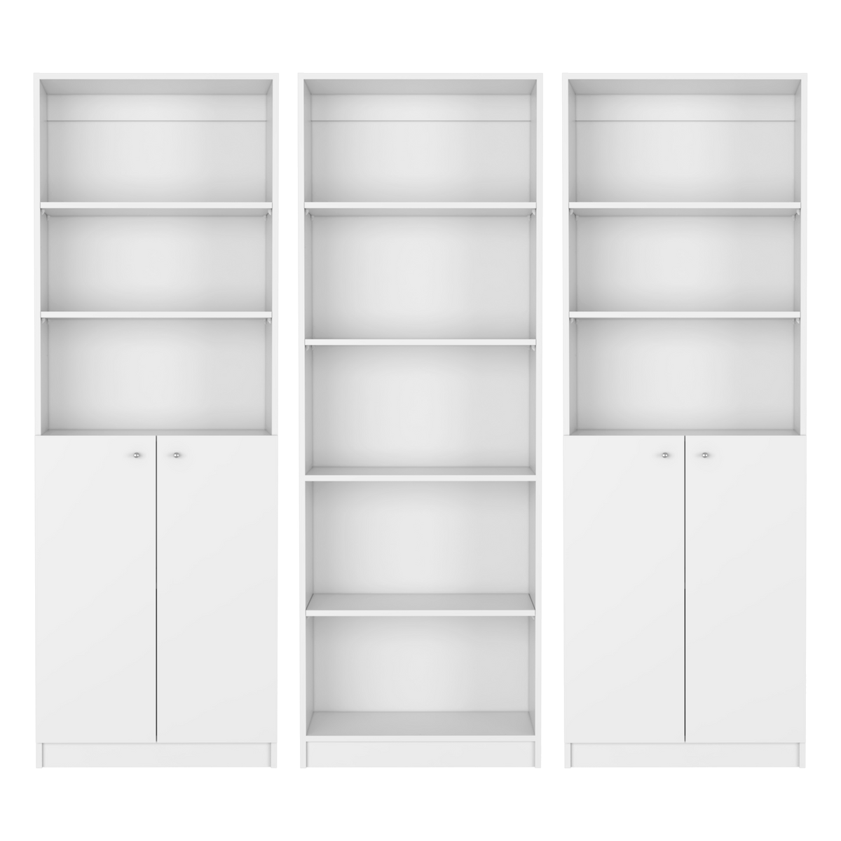 Salina 3 Piece Living Room Set, White