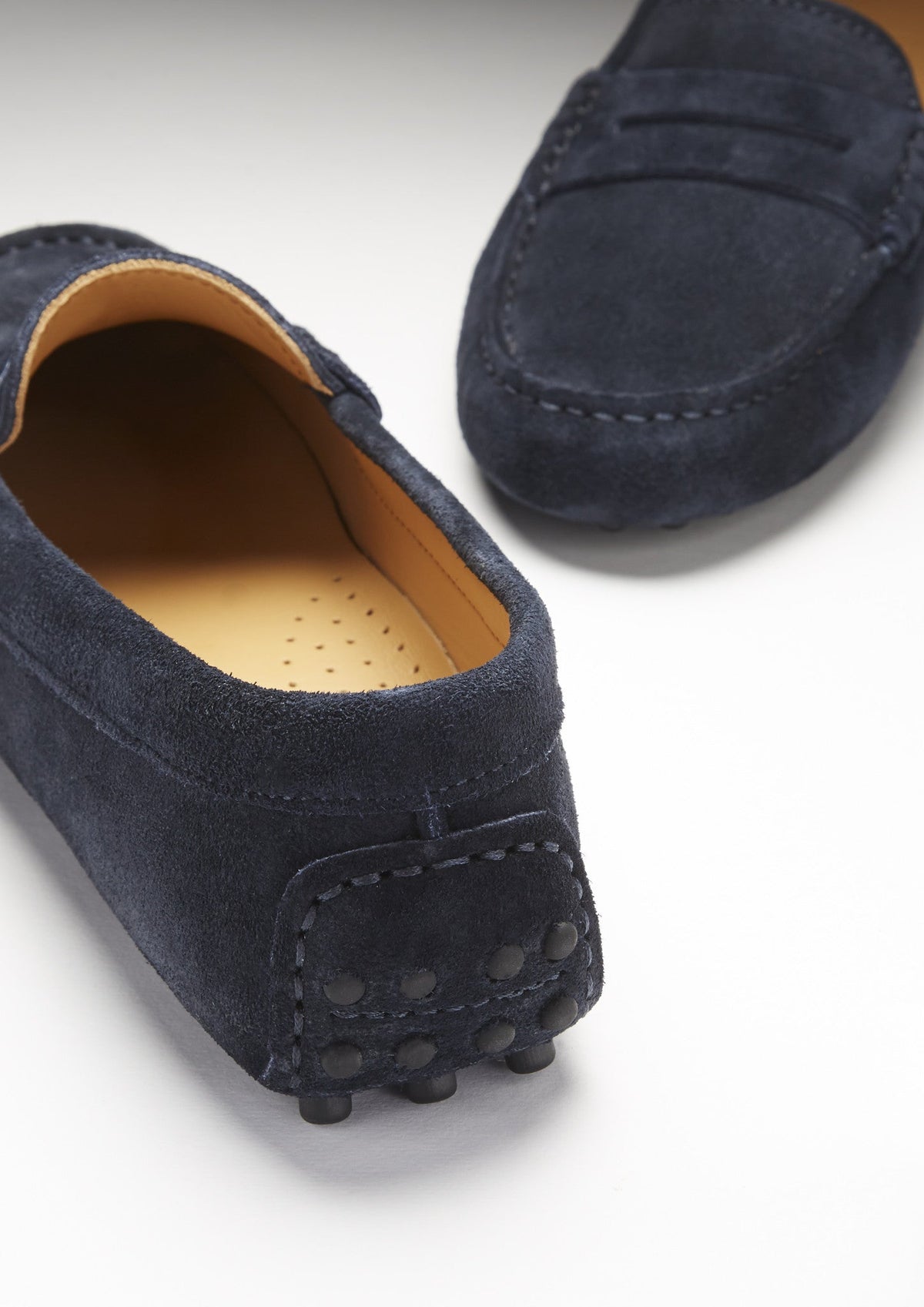 Women's Penny Driving Loafers, Navy Blue Suede