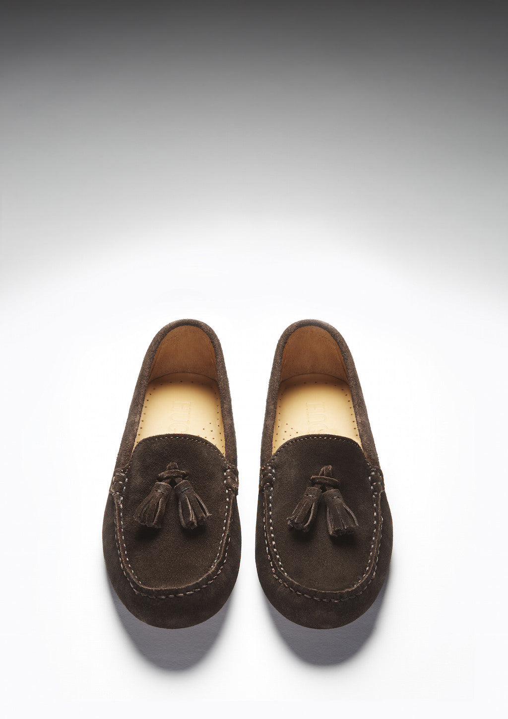 Women's Tasselled Driving Loafers, Brown Suede