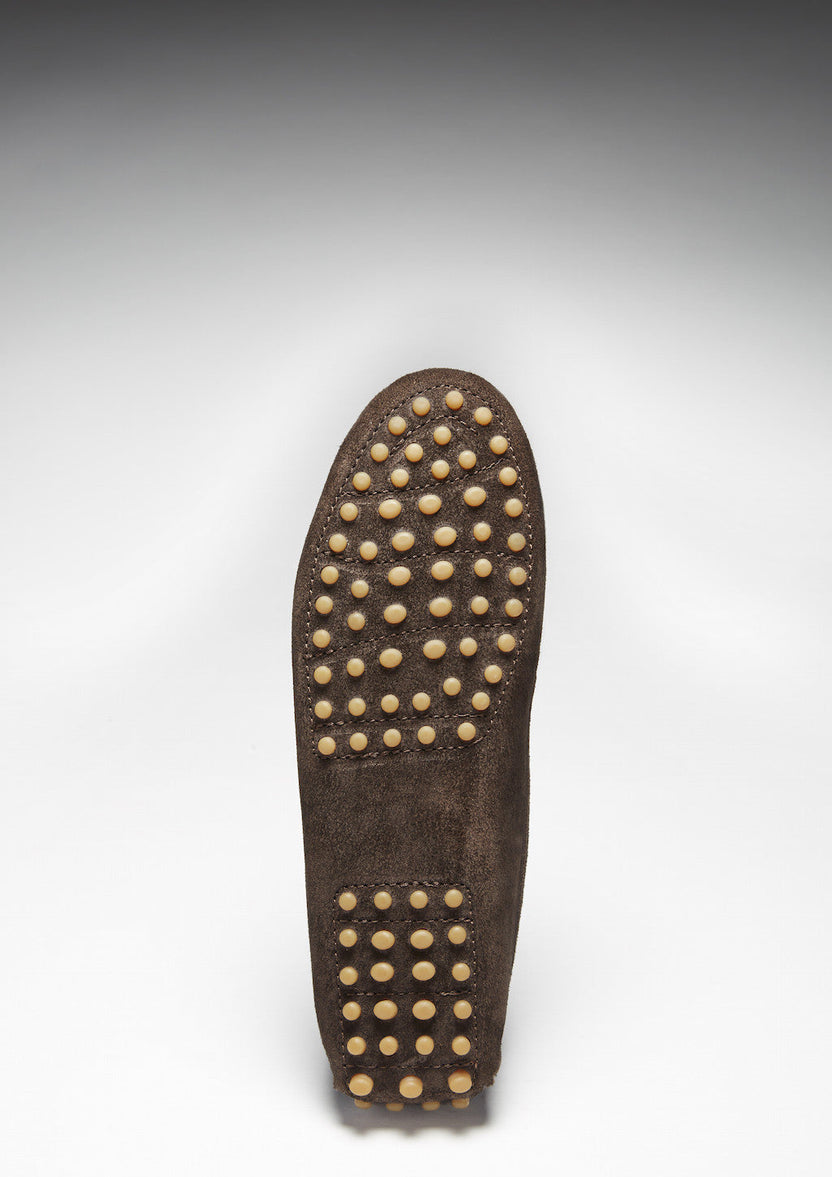 Women's Tasselled Driving Loafers, Brown Suede