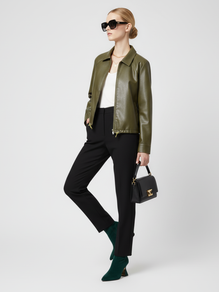 Veste en similicuir pour femme WEST VILLAGE ECO FASHION BYMANYC ® New York