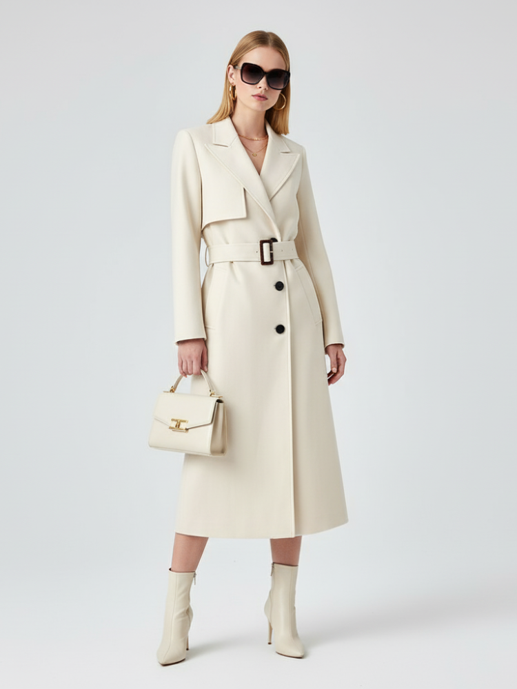 Women's Long Trench Coat FINANCIAL DISTRICT ECO COUTURE BYMANYC ® New York