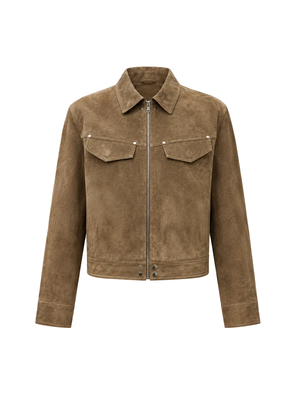 Women's Imported First-Layer Suede Sheepskin Short Autumn Leather Jacket