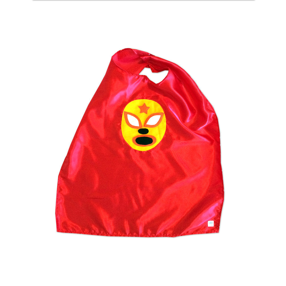 Luchador Amarillo - Capa de luchador mexicano - Rojo