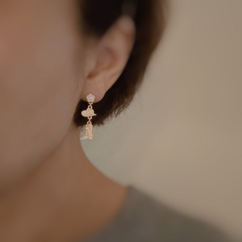 Pendientes colgantes de bota Yee-Haw