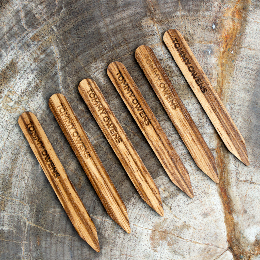 Zebrawood Collar Stays: Exotic Wood & Sustainable Style