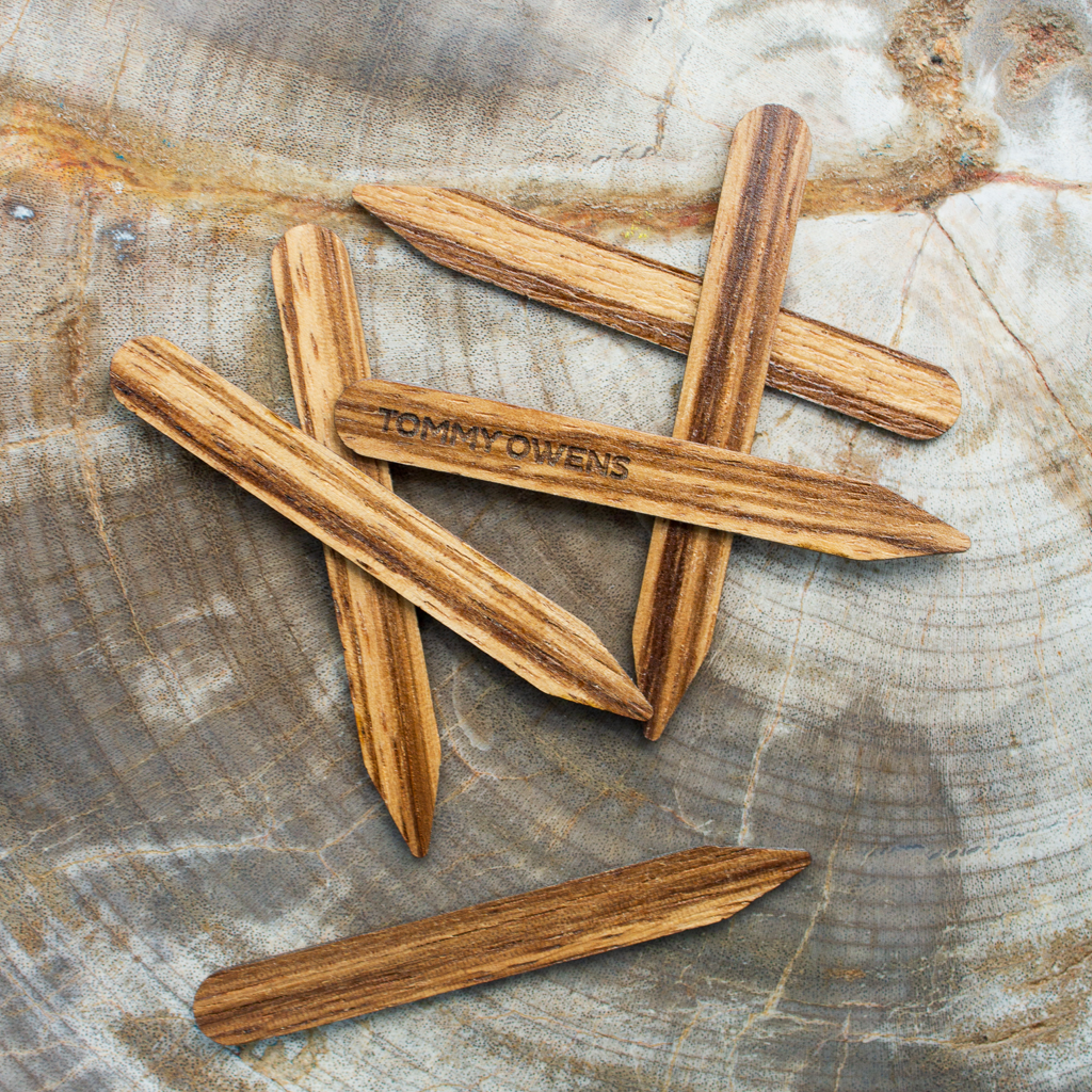 Zebrawood Collar Stays: Exotic Wood & Sustainable Style