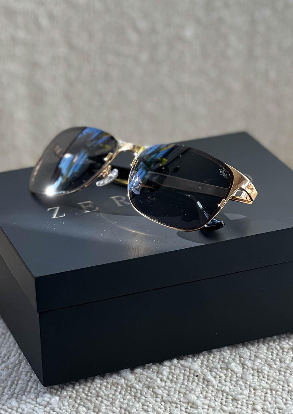 Titanium Wayfarer Sunglasses - V2 - 24K GOLD Plated