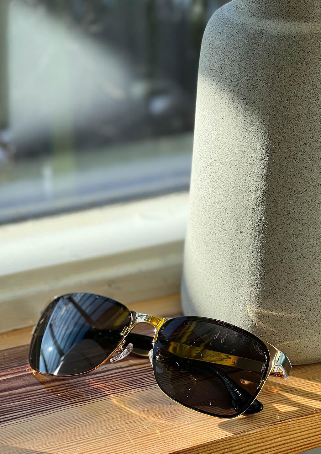 Gafas de sol Wayfarer de titanio - V2 - Chapadas en oro de 24K