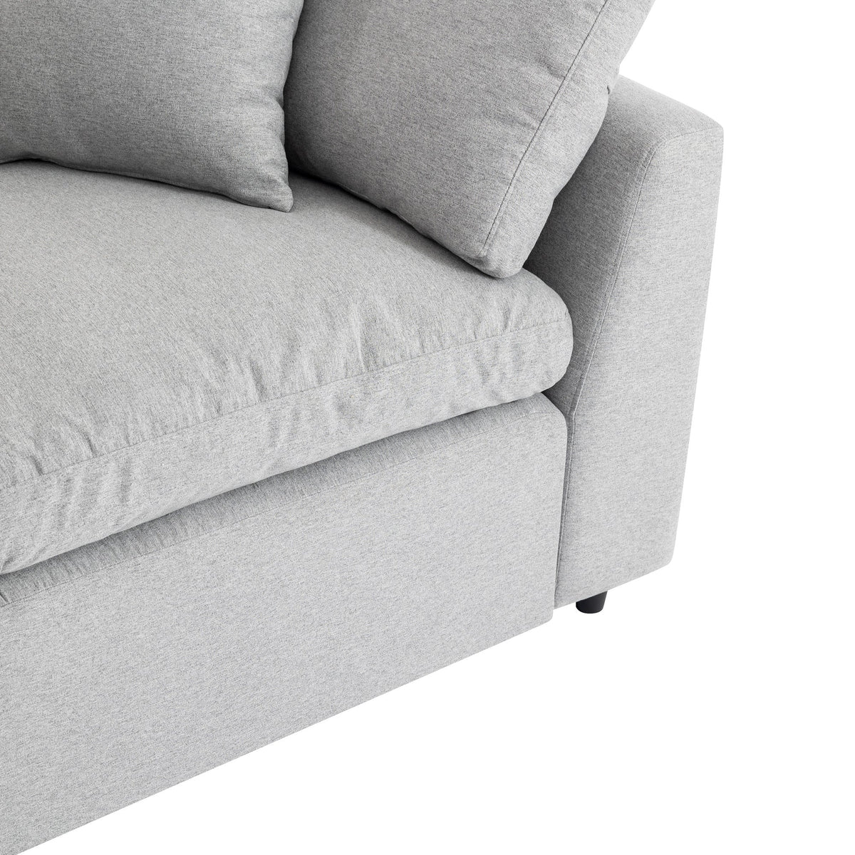Down Filled Upholstery Convertible Sectional Sofa, L Shaped Couch With Reversible Chaise