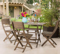 Juego de comedor plegable Positano, gris