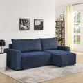 Modular Corduroy Upholstered 3 Seater Sofa Bed With Storage for Home Apartment Office Living Room, Free Combination, L S