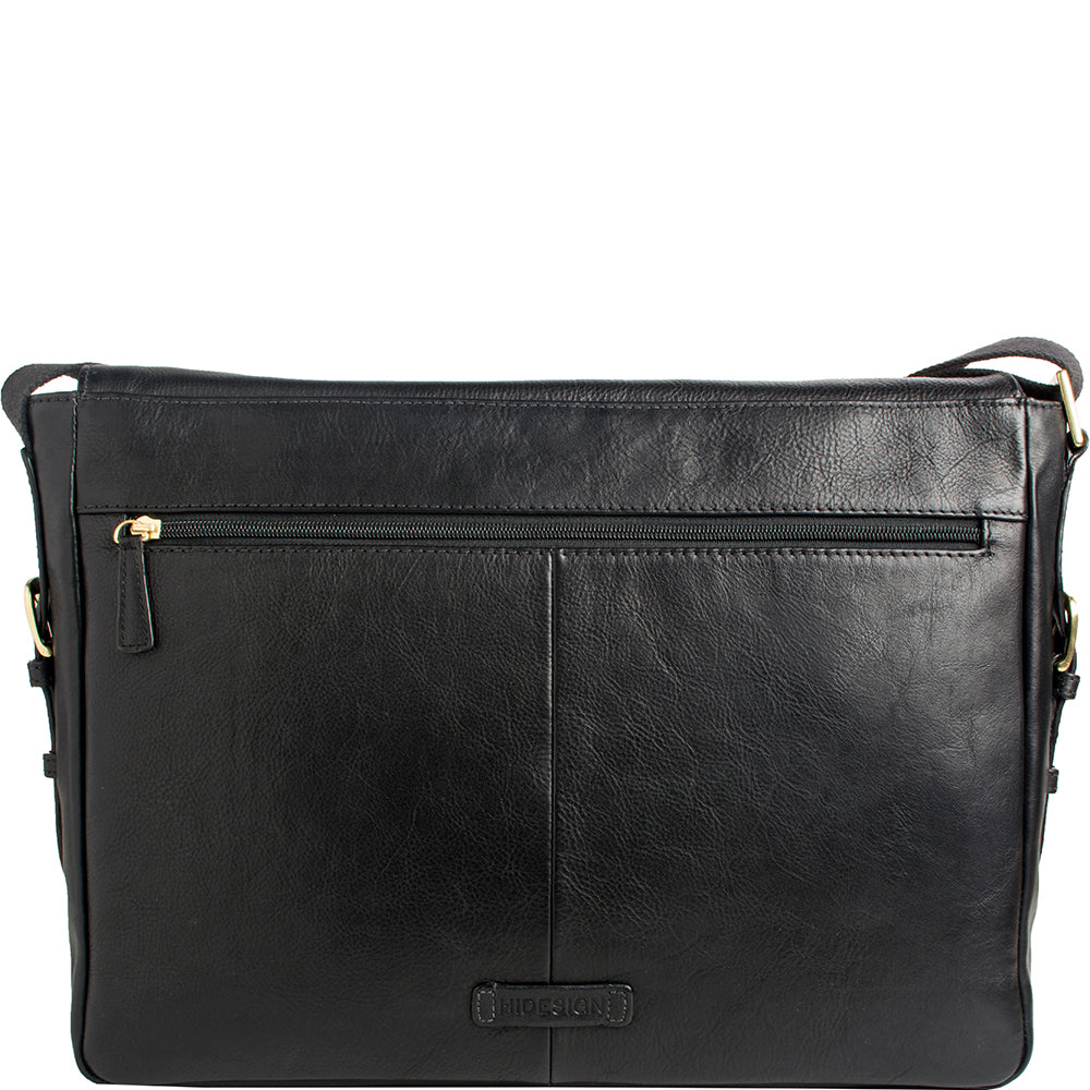 William Horizontal 15" laptopkompatibel axelväska i läder