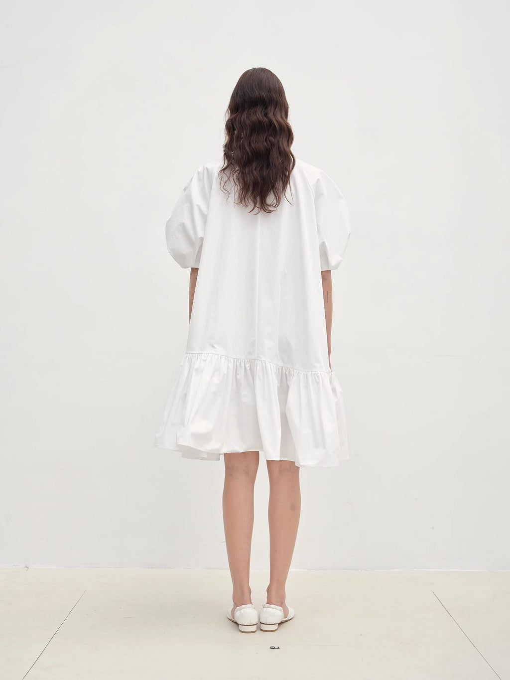 "Ailande" Round Neck Puff Sleeve Temperament Dress for Women Summer