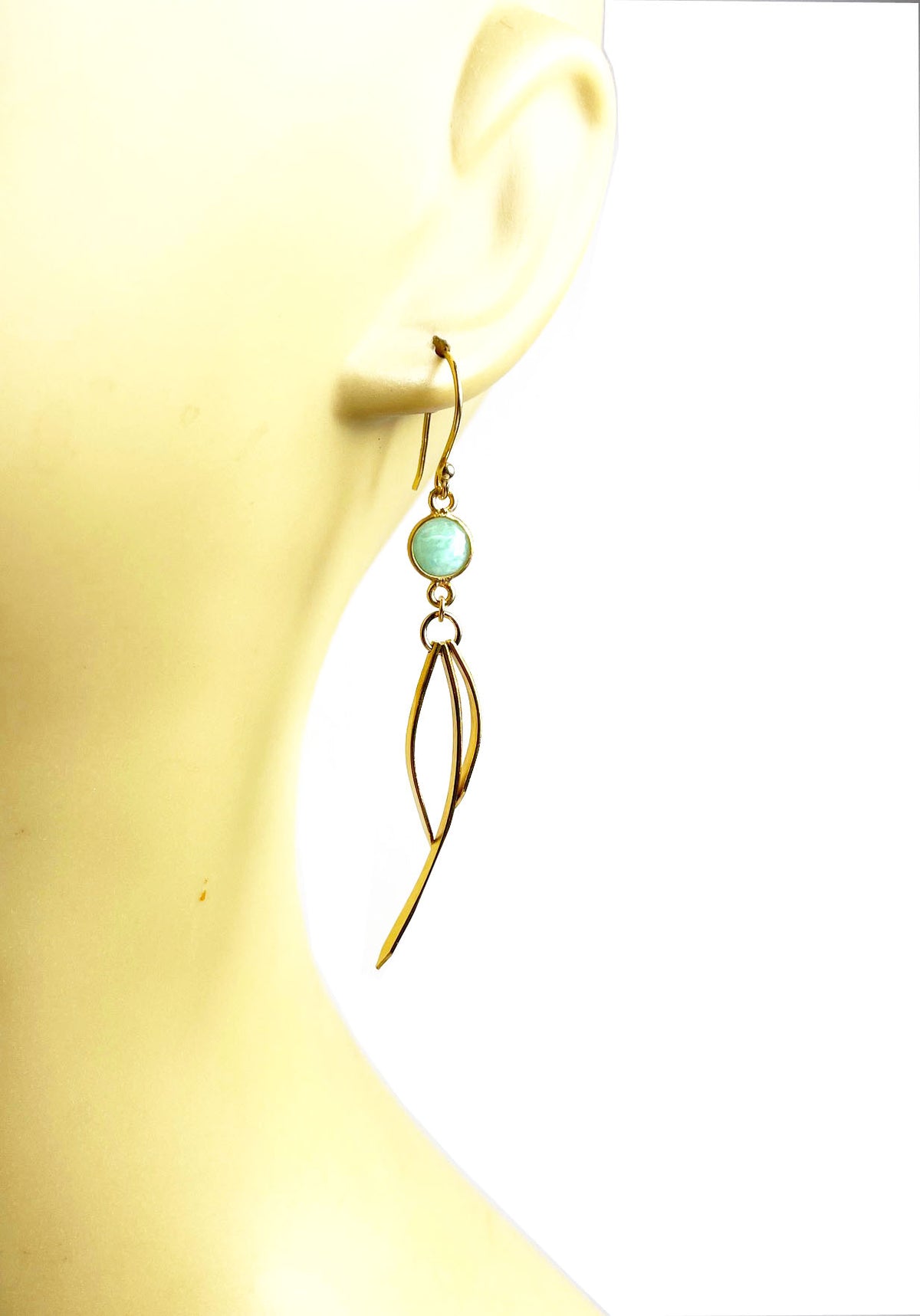 Pendientes colgantes de amazonita
