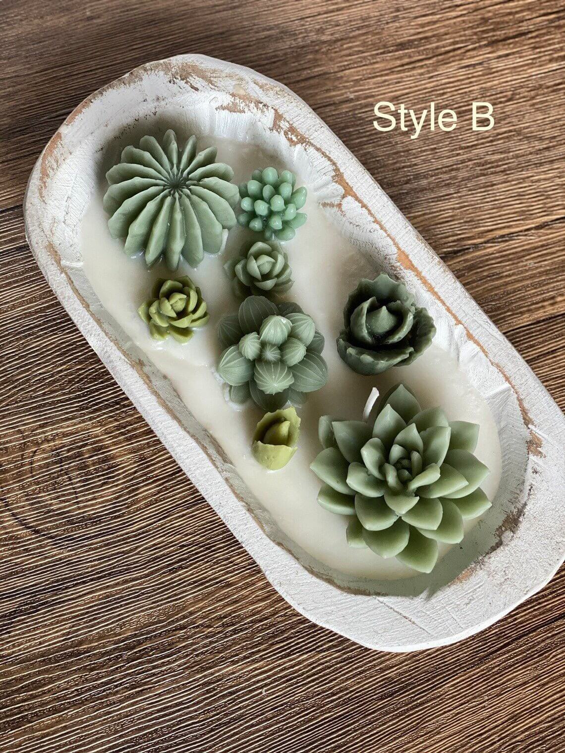 Dough Bowl Candle | Soy Wax Bowl Candle | Cactus Candle