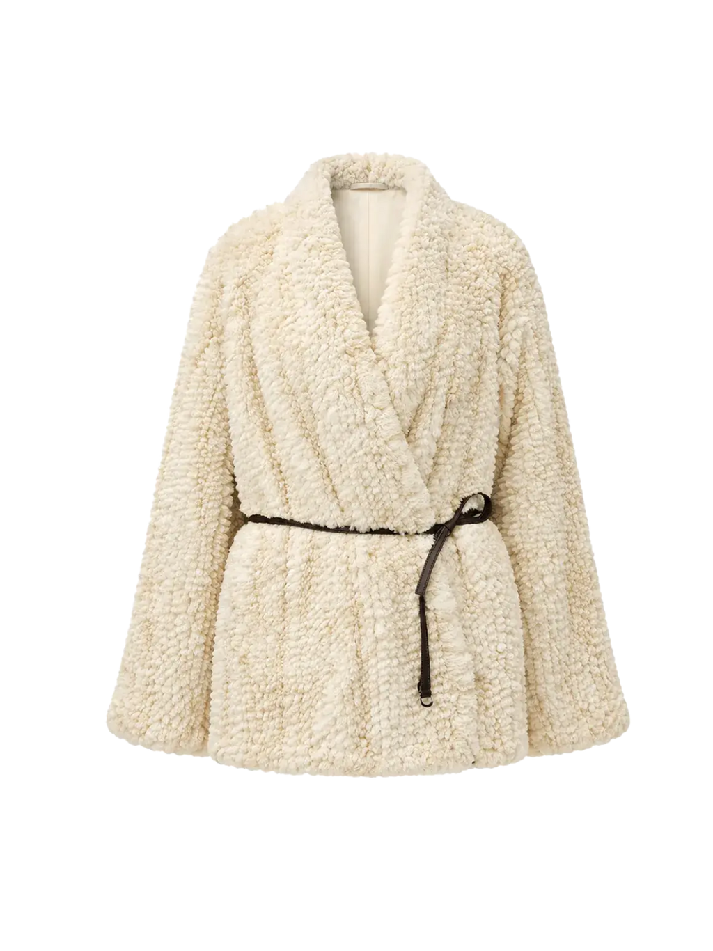 Loose-Fitting Two-Tone Gradient-Dyed Long Woven Rex Rabbit Fur Coat "Artistic Weaving"