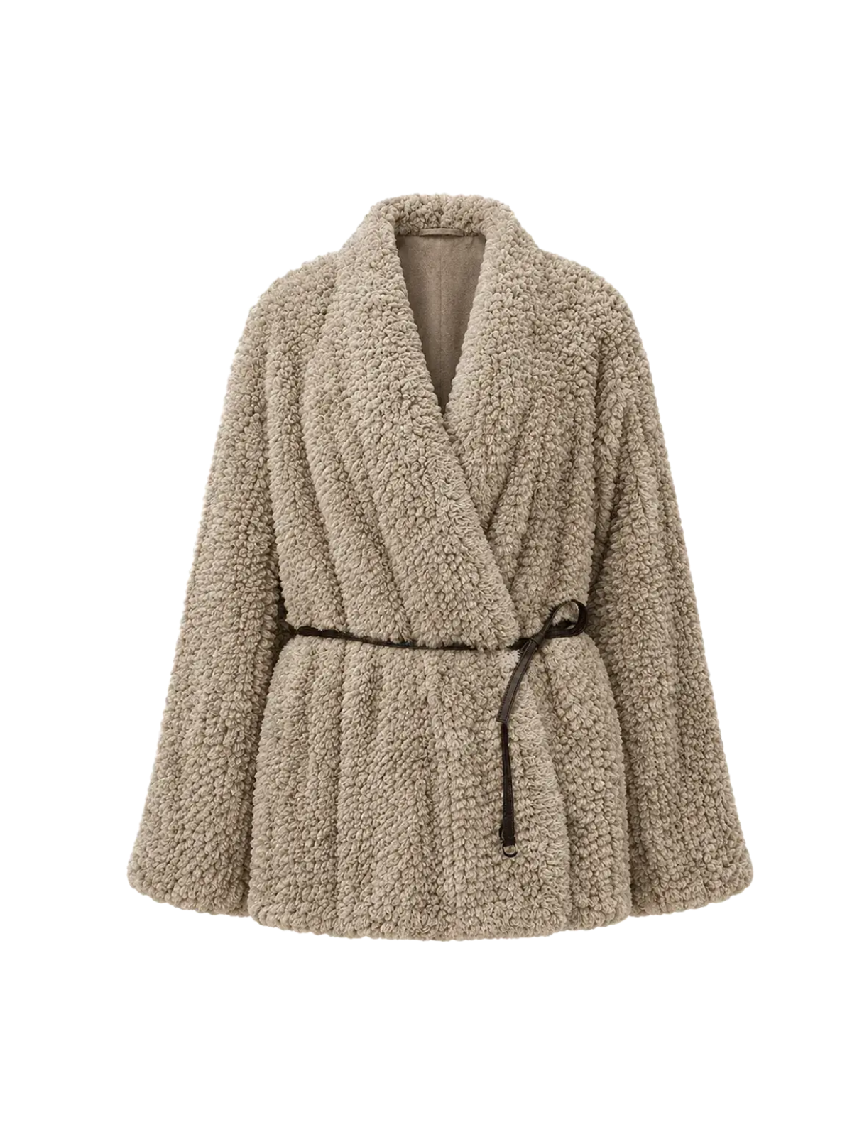 Loose-Fitting Two-Tone Gradient-Dyed Long Woven Rex Rabbit Fur Coat "Artistic Weaving"