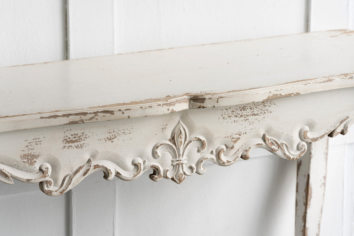 46" X 16.5" X 30" Slimline Whitewash Console Table, for Hallway Living Room Bedroom