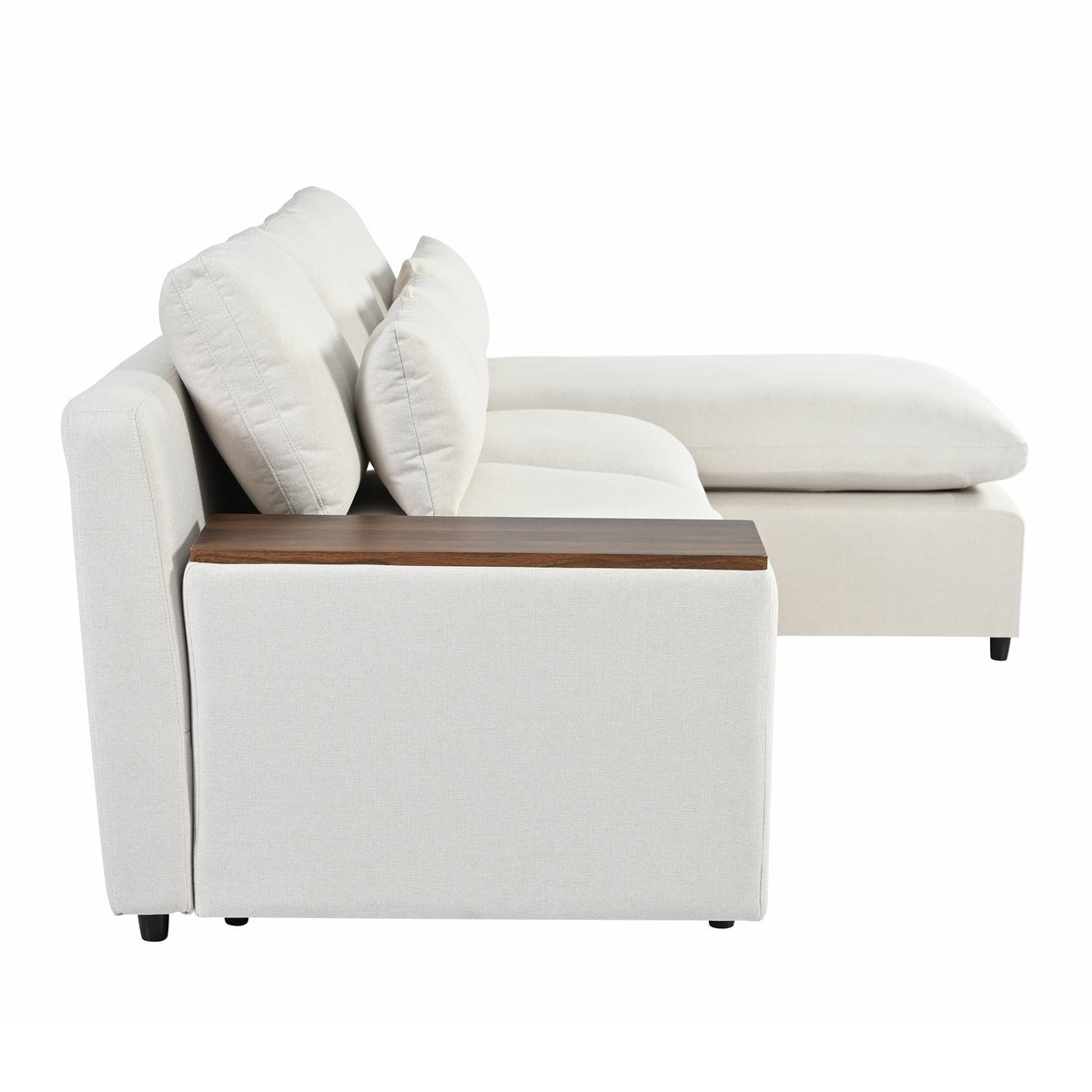 Sofá modular en forma de L con cojines de respaldo extraíbles, 3 almohadas y 2 espacios de almacenamiento, adecuado para salas de estar, ofi
