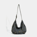 Womens Washed And Distressed Denim Tote Bag