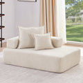 Estructura Lounge para sofá seccional modular en forma de U de gran tamaño, lujoso conjunto de sofá de suelo de bouclé, sofá cama convertible, espaci