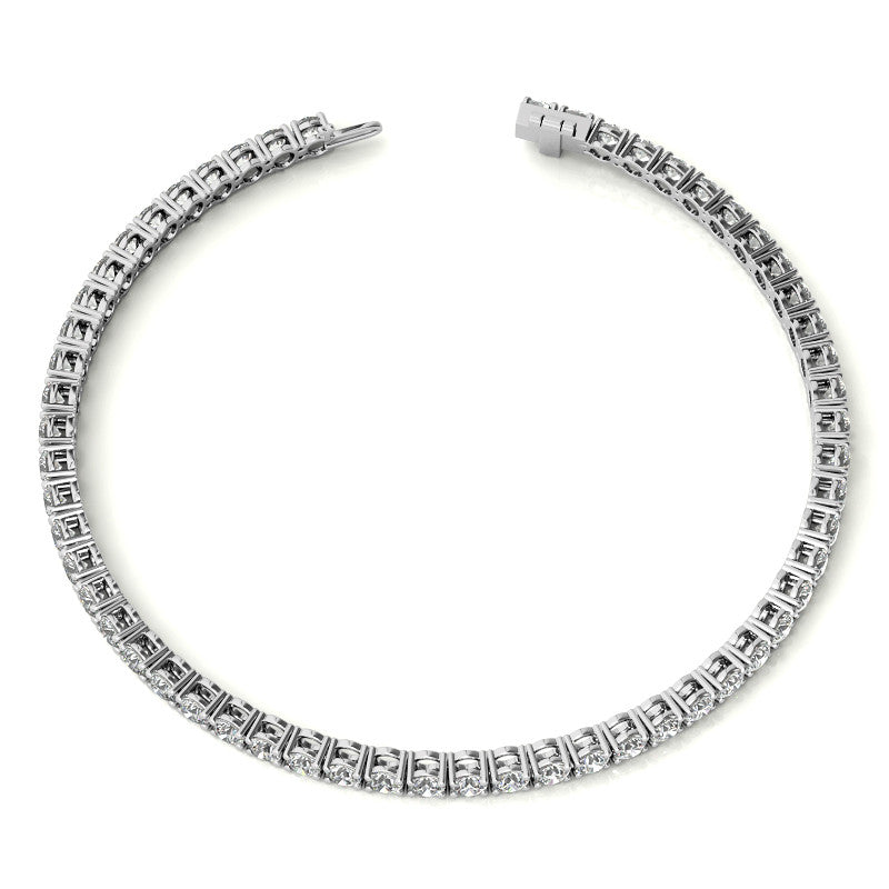 6.00 CTW AGI Certified Lab-Grown Diamond Tennis Bracelet in 14K Yellow or White Gold | G/vs Clarity