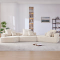 Sofá seccional modular de gran tamaño, lujoso conjunto de sofá de suelo de bouclé, sofá cama convertible, espacioso sofá cama relleno de espuma