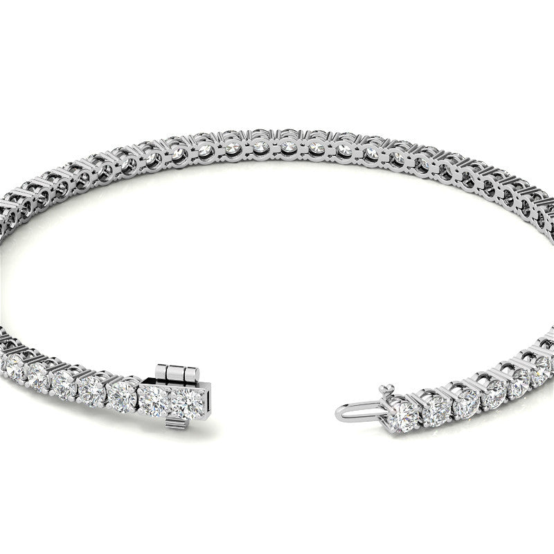 6.00 CTW AGI Certified Lab-Grown Diamond Tennis Bracelet in 14K Yellow or White Gold | G/vs Clarity