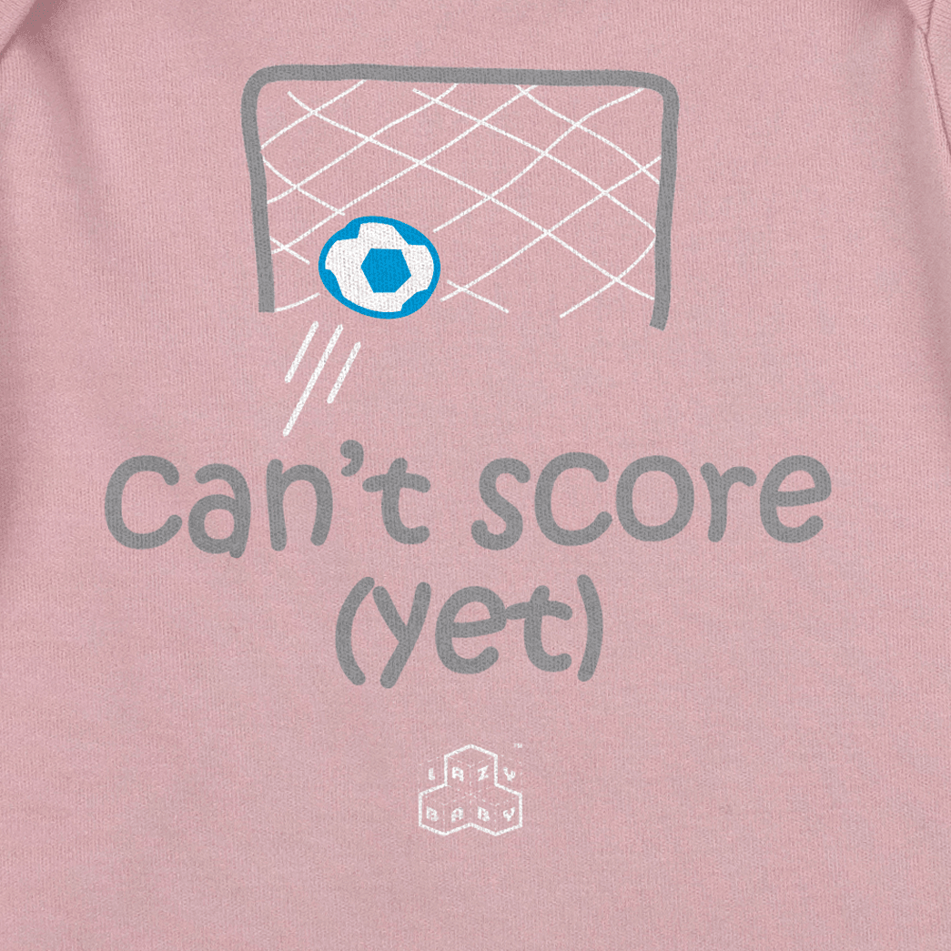 Baby Girl Gift for Football Parents | Can't Score Yet Baby T Shirt | Funny Newborn Gift