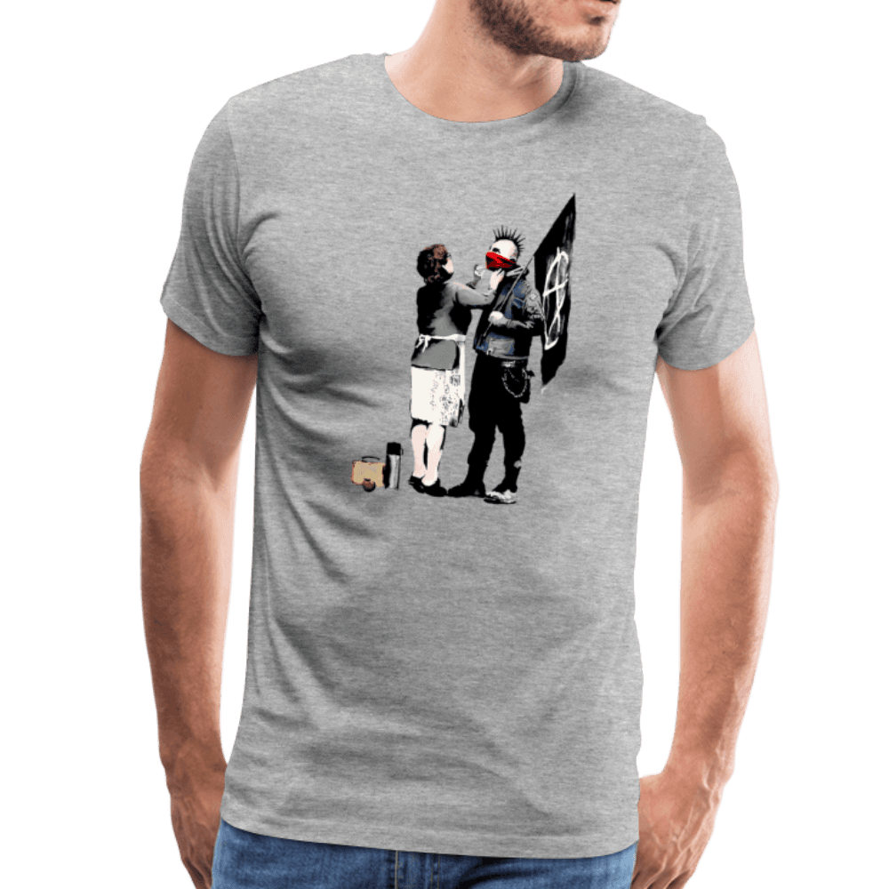 T-shirt med Banksys konstverk Anarchist Punk and His Mother