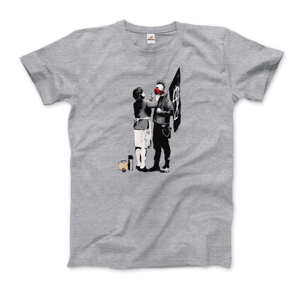 T-shirt med Banksys konstverk Anarchist Punk and His Mother