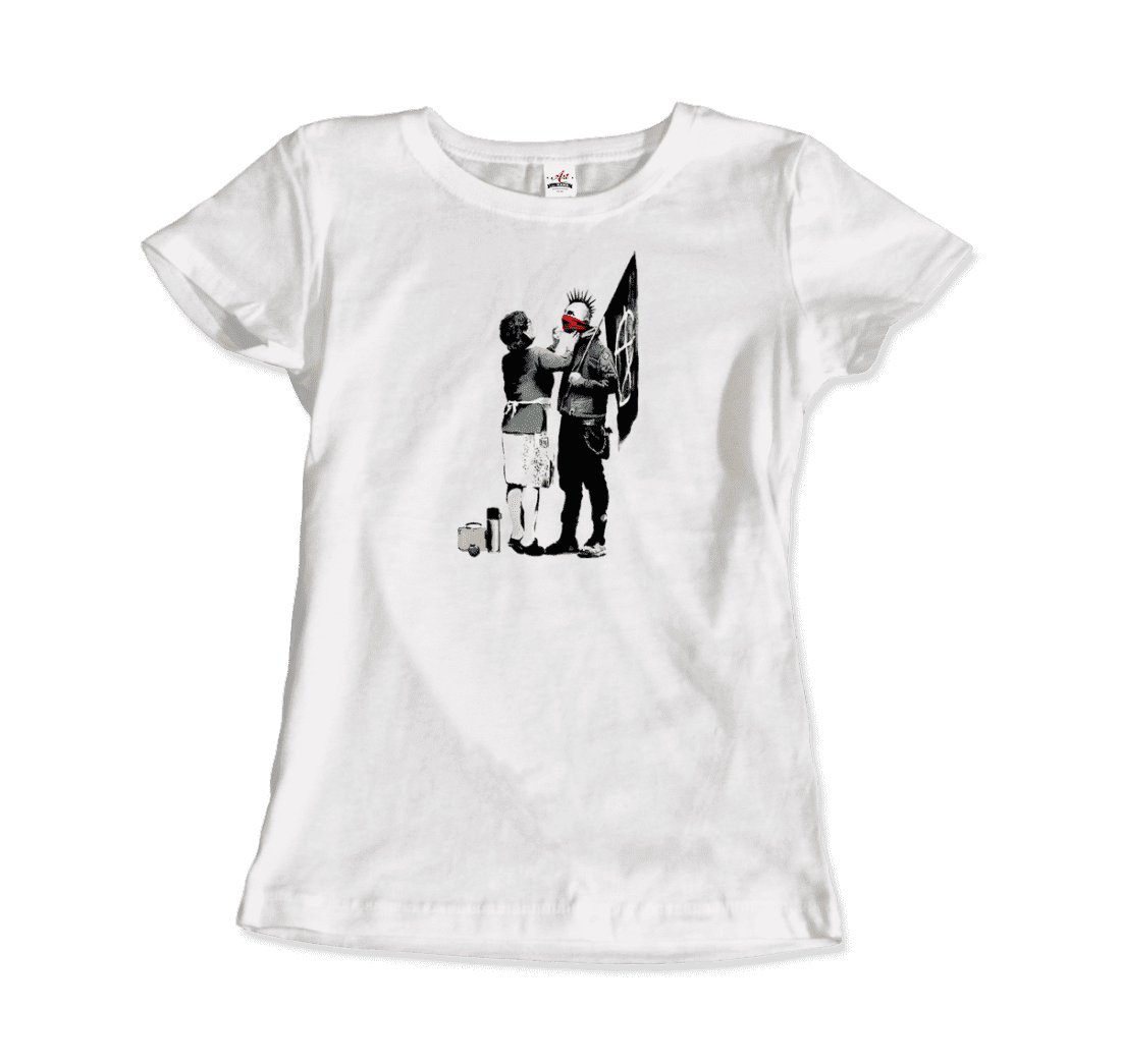 T-shirt med Banksys konstverk Anarchist Punk and His Mother
