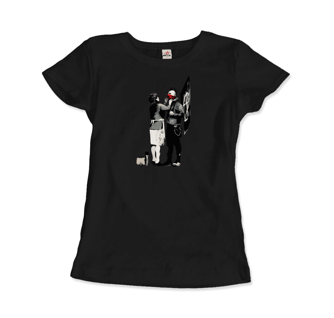 T-shirt med Banksys konstverk Anarchist Punk and His Mother