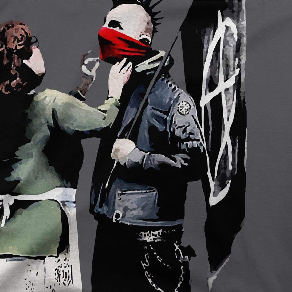 T-shirt med Banksys konstverk Anarchist Punk and His Mother