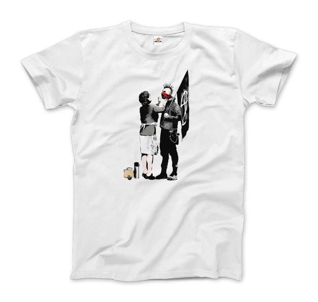 T-shirt med Banksys konstverk Anarchist Punk and His Mother