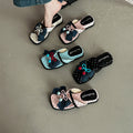 Korean-style Sweet Bow-outsole Non-slip Slippers For Outdoor Wear