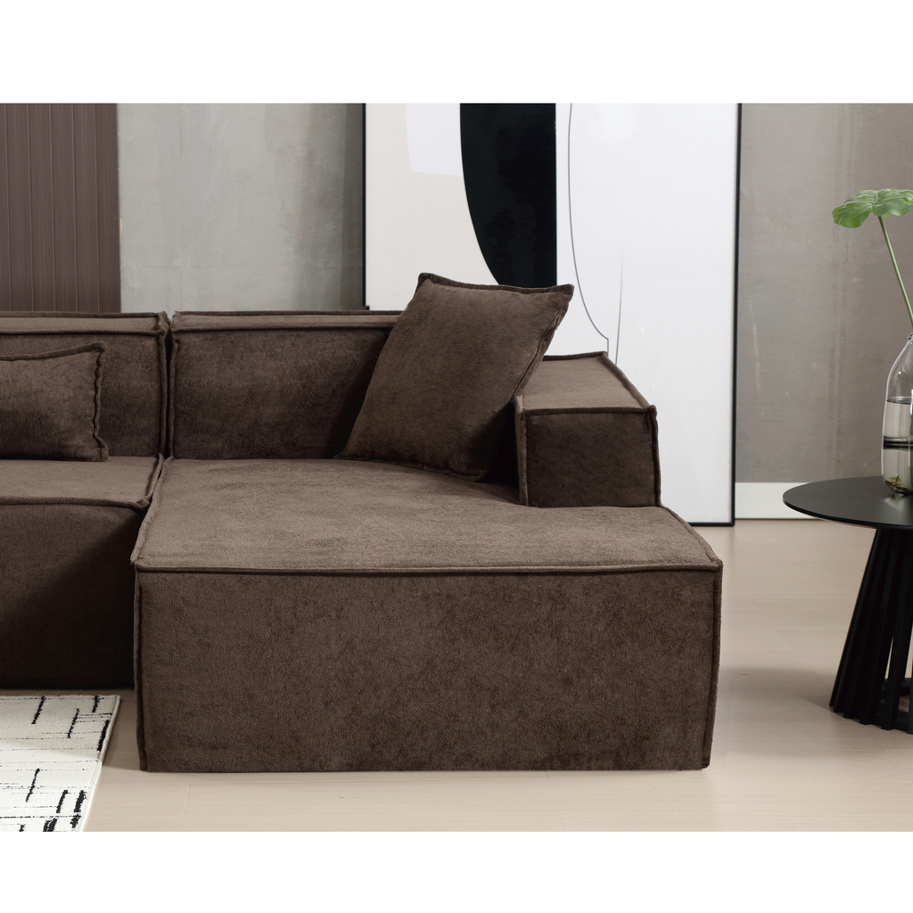 Modular Combination Living Room Sofa Set, Modern Minimalist Sofa, Free Installation Sofa, L-Shaped, Italian Minimalist T