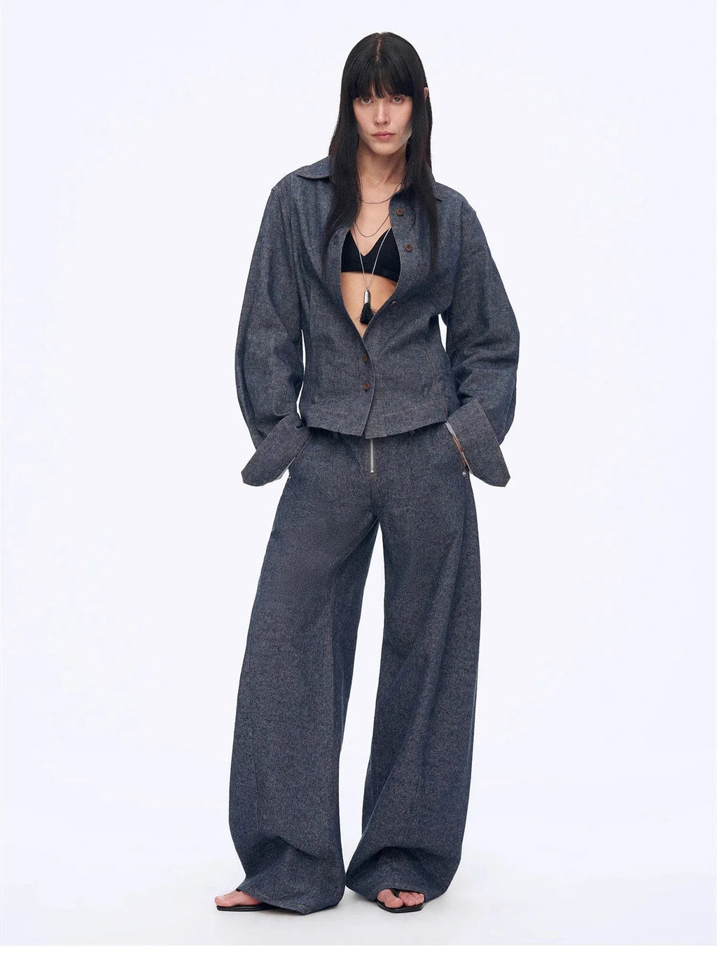 Refreshing Breathable Twill Linen Deconstructed Silhouette Old Money Style Waist Shirt Top"Berlin Afternoon Tea"