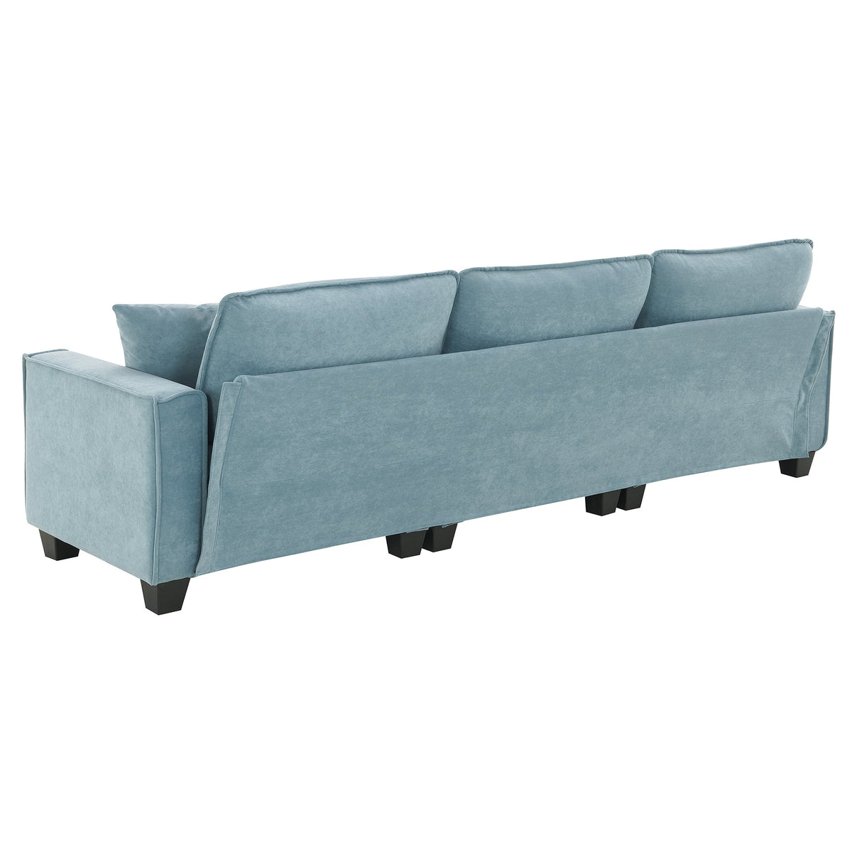 Sofá seccional convertible moderno de 100*59", sofá en forma de L reversible con cojines gratis, sofá cama de terciopelo de gamuza de 4 plazas