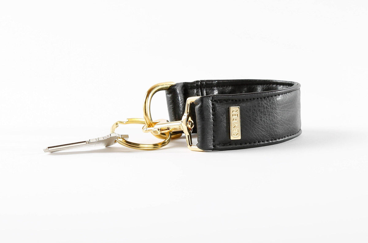 Classic Black Vegan Leather WRISTLET SET