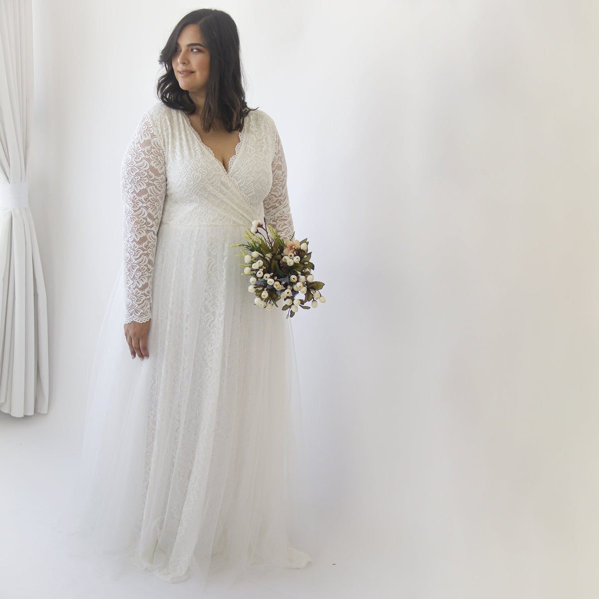 Vestido de tul con curvas #1315