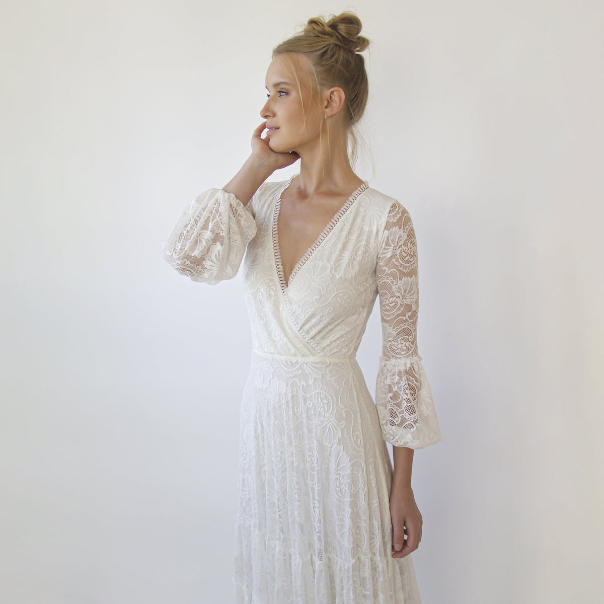 Vestido estilo gitano con capas #1365