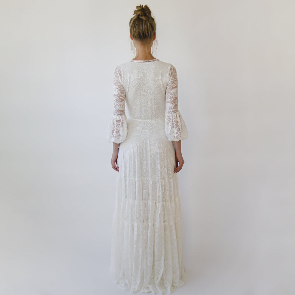Vestido estilo gitano con capas #1365