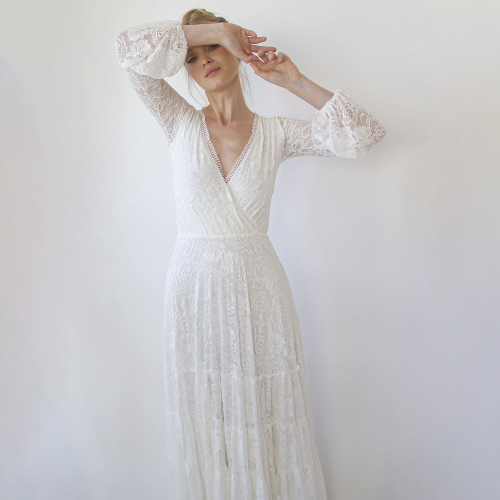 Vestido estilo gitano con capas #1365