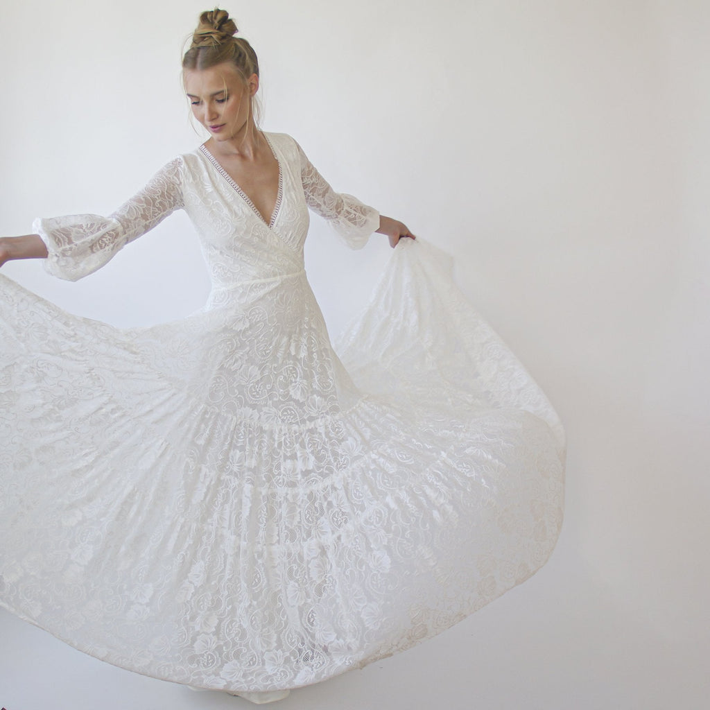 Vestido estilo gitano con capas #1365
